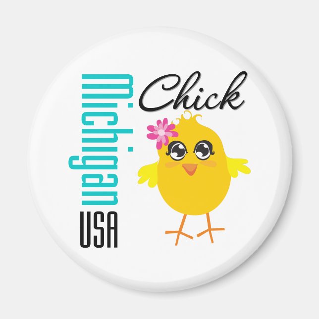 Chicken Michigan USA Magnet (Framsidan)