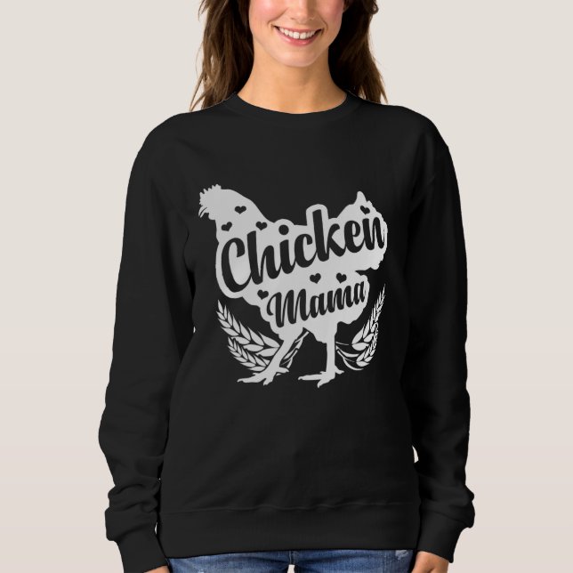 Chicken Mom Loves Farming T Shirt (Framsida)