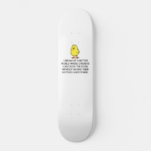 CHICKEN MOTIVES MINI SKATEBOARD BRÄDA 18,5 CM