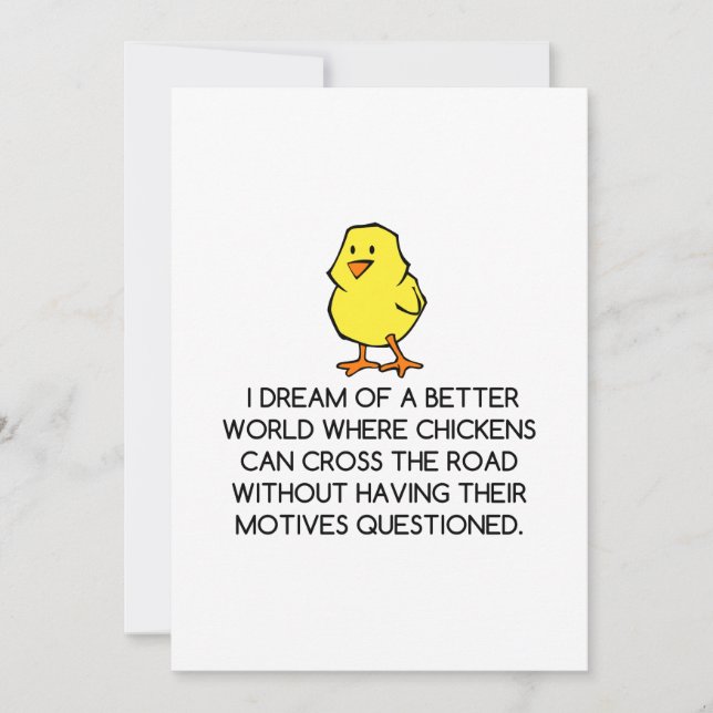 CHICKEN MOTIVES TACK KORT (Framsida)