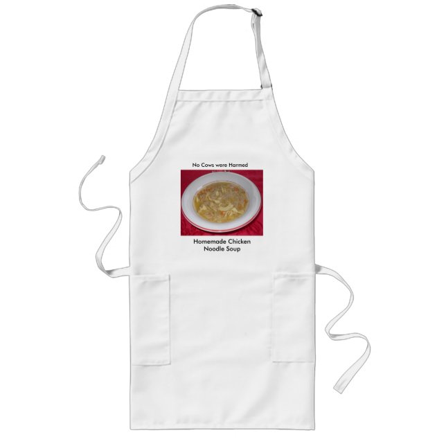 Chicken Noodle Soppa Apron Långt Förkläde (Framsidan)