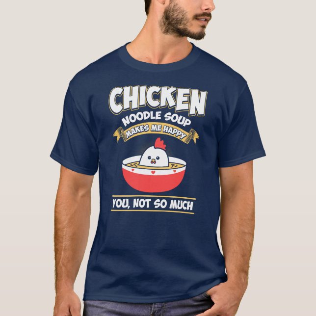 Chicken Noodle Soppa Foodie Funny Novelty Gift T Shirt (Framsida)