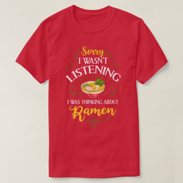 Chicken Noodle Soppa Gift Japansk Ramen Bowl T Shirt (Design framsida)