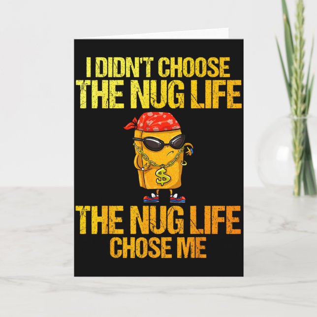 Chicken Nugget Art For Men Women Kids Chicken Nugg Kort (Framsida)