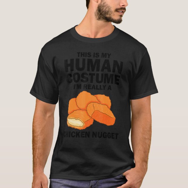 Chicken Nugget Costume För barn Mode Nugget Foo T Shirt (Framsida)