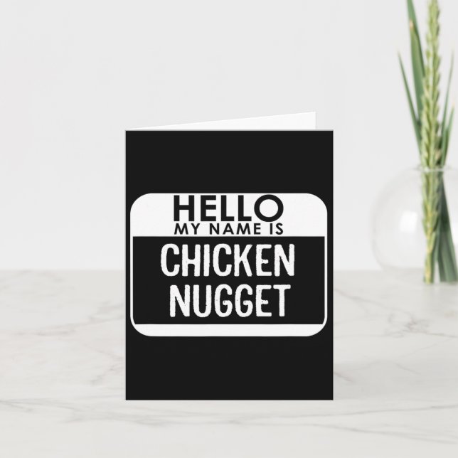 Chicken Nugget Costume Roligt Easy Last Minute Hal Kort (Framsida)