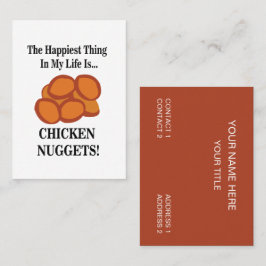Chicken Nugget Fast Food Chicken Nugget Visitkort
