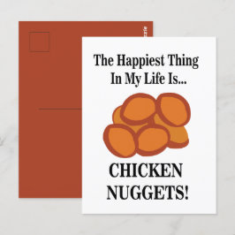 Chicken Nugget Fast Food Funny Chicken Nugget Vykort