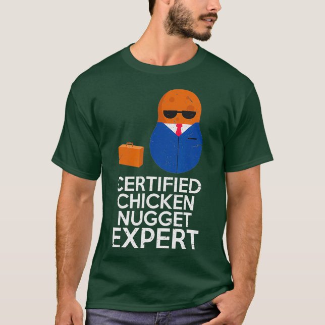 Chicken Nugget Food Pun Funny Farmer Farming T Shirt (Framsida)