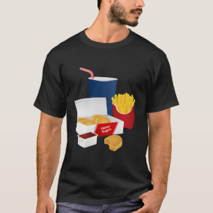 Chicken Nugget Fries Soda Meal Fast Food T Shirt