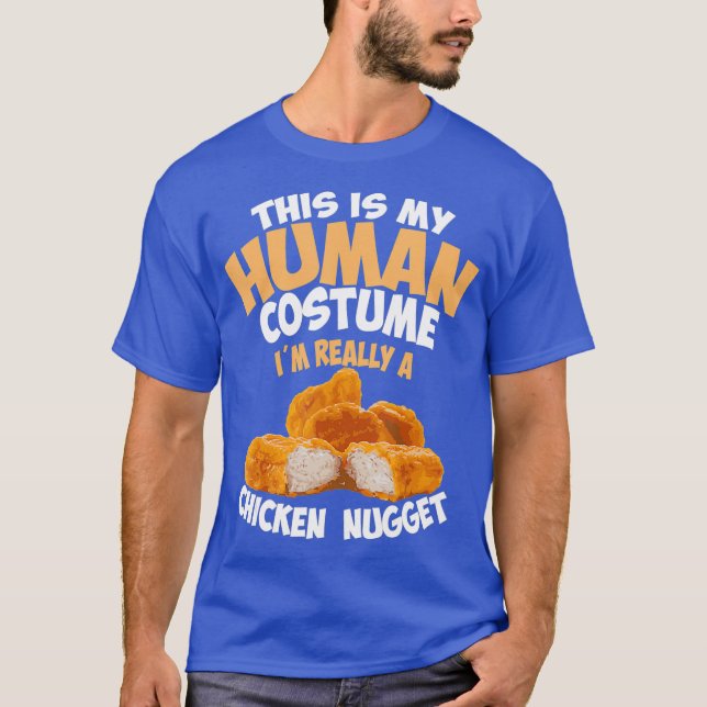 Chicken Nugget Human Really Costume  Cute Foodie T Shirt (Framsida)