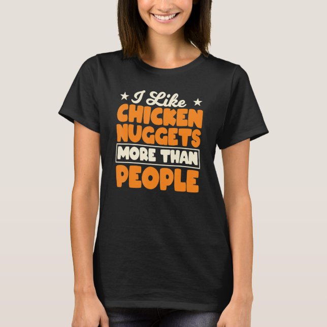 Chicken Nugget i Kärlek Fried Chicken Nugget Fast  T Shirt (Framsida)
