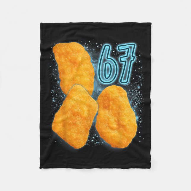 Chicken Nugget Lover 67 Meme Six Seven Fried Chick Fleecefilt (Framsidan)