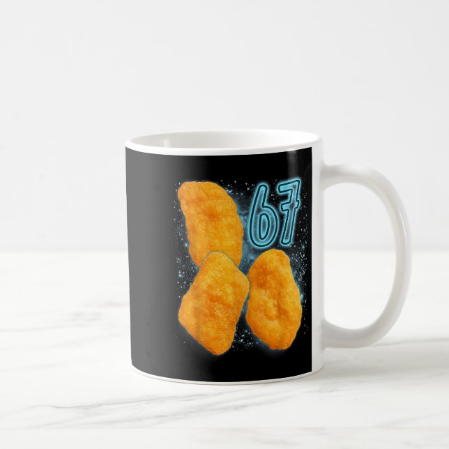 Chicken Nugget Lover 67 Meme Six Seven Fried Chick Kaffemugg (Höger)