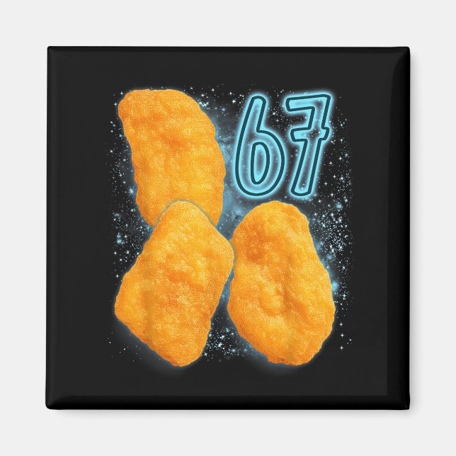 Chicken Nugget Lover 67 Meme Six Seven Fried Chick Magnet (Framsidan)