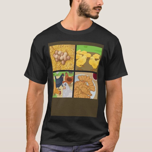 Chicken Nugget Nug Life Fried Chicken T Shirt (Framsida)