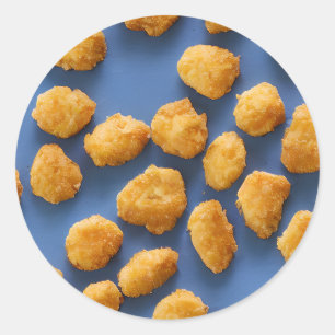 Chicken Nugget-påse Runt Klistermärke