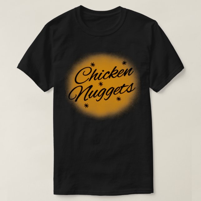 Chicken Nuggets Airbrush nival Funny Joke T Shirt (Design framsida)