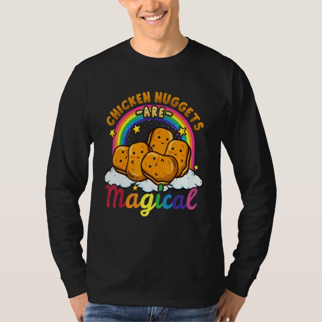 Chicken Nuggets Food Fast Food Kärlek Funny T Shirt (Framsida)