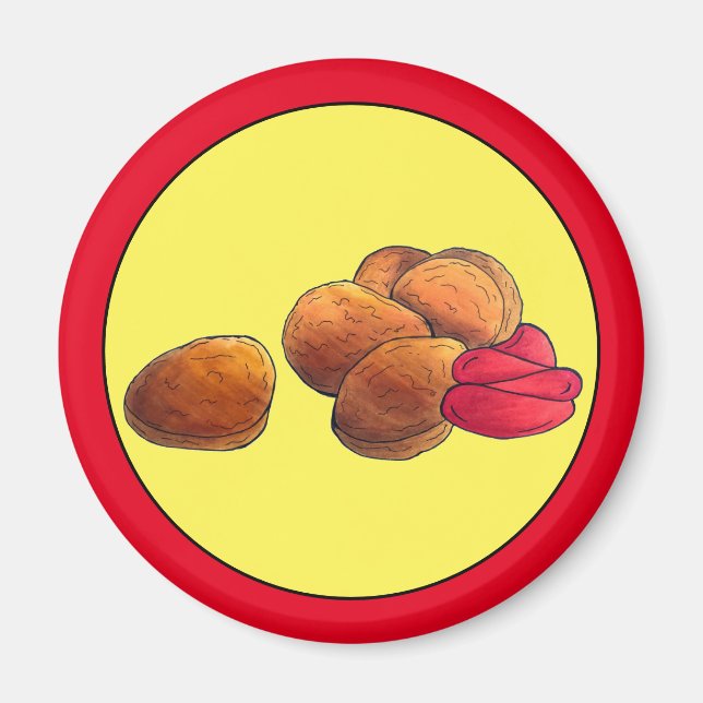 Chicken Nuggets Ketchup Junk Fast Food Foodie Magnet (Framsidan)