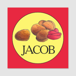 Chicken Nuggets Ketchup Junk Fast Food Foodie Namnbricka