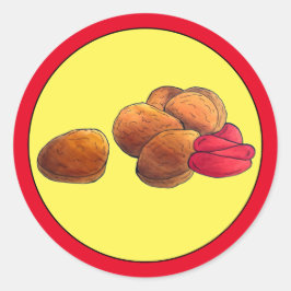Chicken Nuggets Ketchup Junk Fast Food Foodie Runt Klistermärke