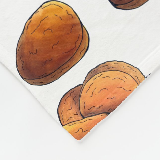 Chicken Nuggets med Ketchup Junk Food Foodie Fleecefilt (Hörn)