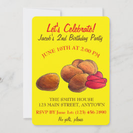 Chicken Nuggets med Ketchup Junk Food Foodie Inbjudningar