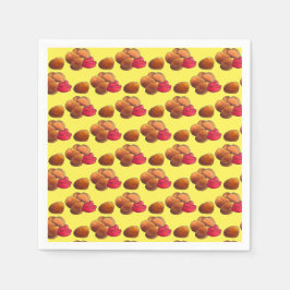 Chicken Nuggets med Ketchup Junk Food Foodie Pappersservett