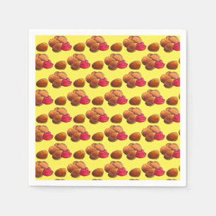 Chicken Nuggets med Ketchup Junk Food Foodie Pappersservett