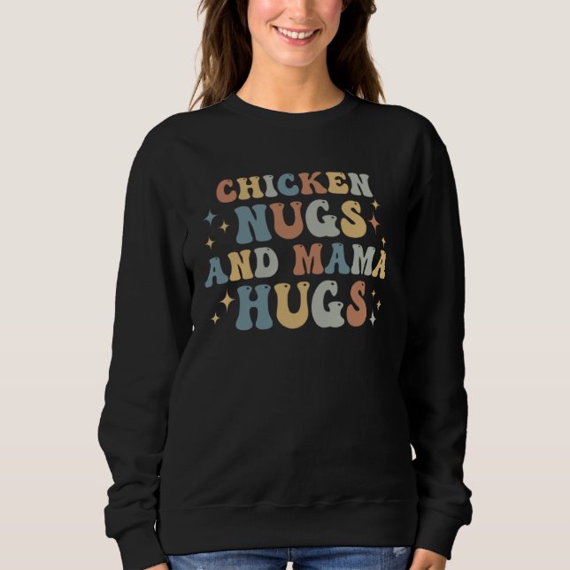 Chicken Nugs and Mama Hugs Chicken Farmer For Kids T Shirt (Framsida)