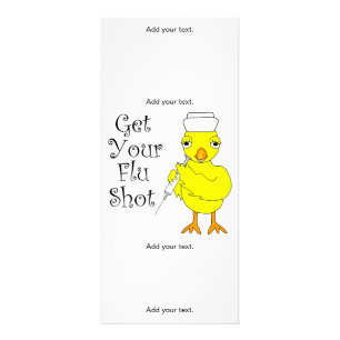 Chicken Nurse Flu Shot Reklamkort