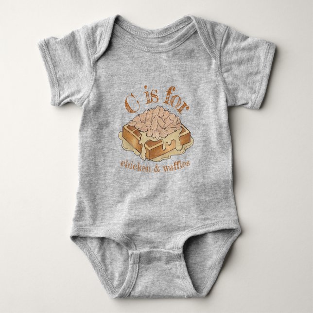 Chicken och Waffles Pennsylvania Dutch Amish Food T Shirt (Framsida)