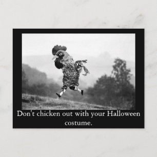 Chicken Out Halloween-vykort Vykort