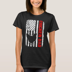 Chicken Pappa American Flagga T Shirt