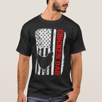 Chicken Pappa American Flagga T Shirt