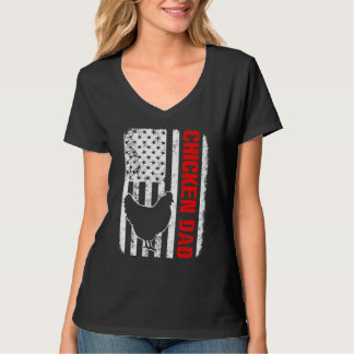 Chicken Pappa American Flagga T Shirt