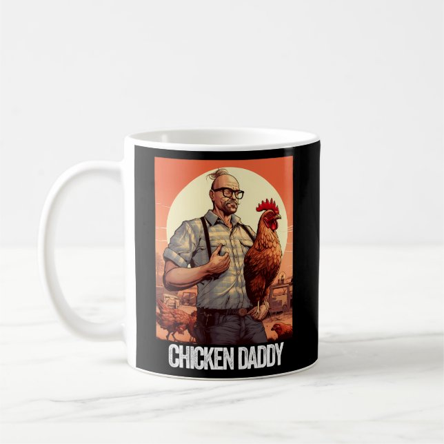 Chicken pappa Chicken Far Farmer Poultry Far Kaffemugg (Vänster)
