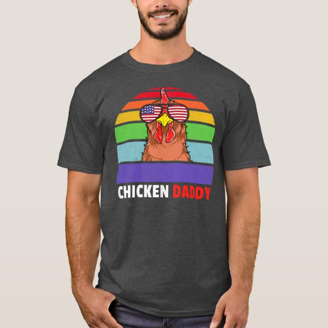 Chicken pappa Farmer Chicken HBT LGBTQ Gay pride T Shirt (Framsida)