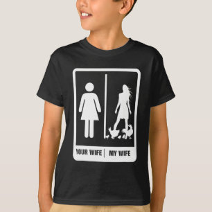 Chicken Pappa Funny Fars dag Tupp Min fru långt bo T Shirt