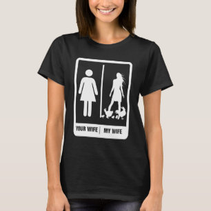Chicken Pappa Funny Fars dag Tupp Min fru långt bo T Shirt