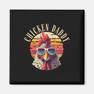 Chicken pappa Retro Vintage 70-årshuset Pappa Far Magnet