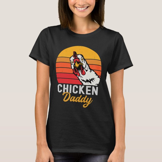 Chicken pappa Vintage Farmer T Shirt (Framsida)