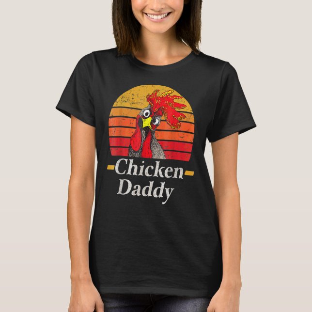 Chicken pappa Vintage Poultry Farmer Tupp T Shirt (Framsida)