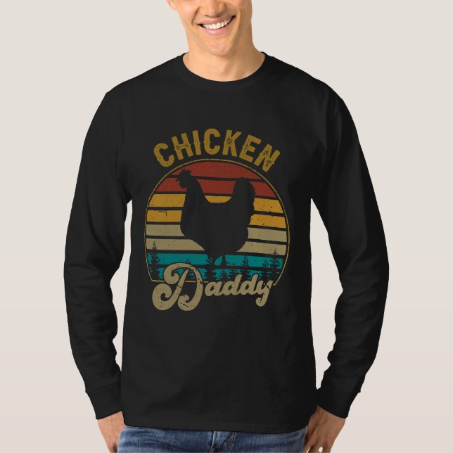 Chicken pappa Vintage Re T Shirt (Framsida)