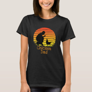 Chicken Pappa Vintage Retro Sunset Chicken Farmer T Shirt