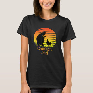 Chicken Pappa Vintage Retro Sunset Chicken Farmer T Shirt