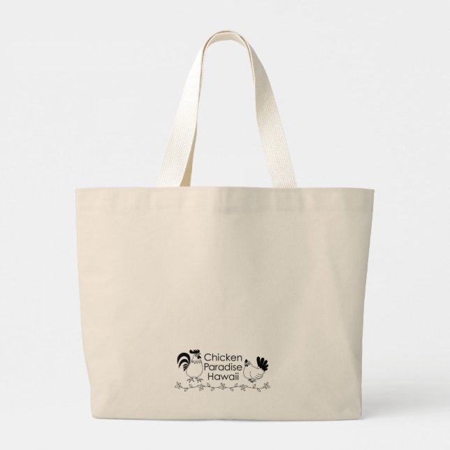 Chicken Paradise Hawaii Hens Tote bag/め ん ど り ト ー  Jumbo Tygkasse (Baksida)