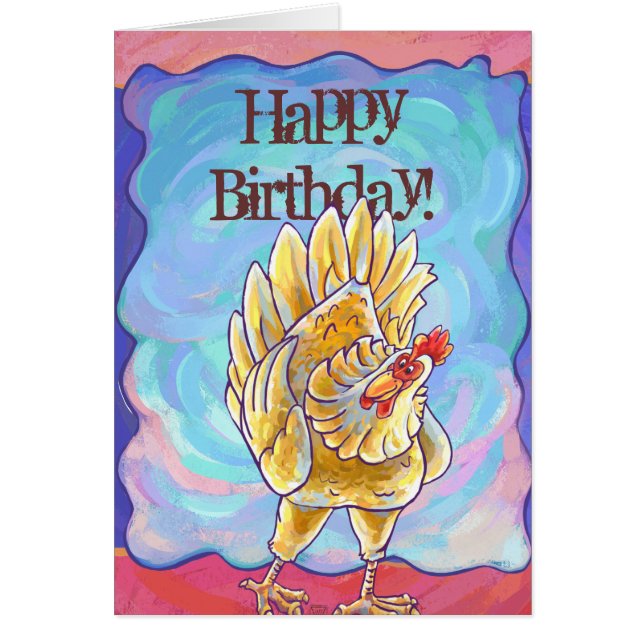 Chicken Party Centre Hälsningskort (Framsidan)