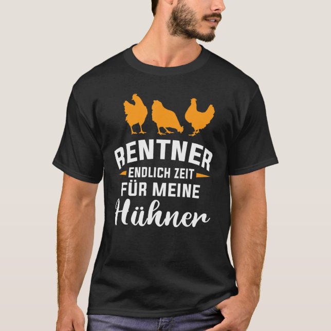 Chicken Pensionären Chicken Coop Pension T Shirt (Framsida)